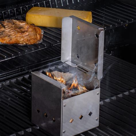 backyard grill stainless steel smoker box|smoke box attachment for grill.